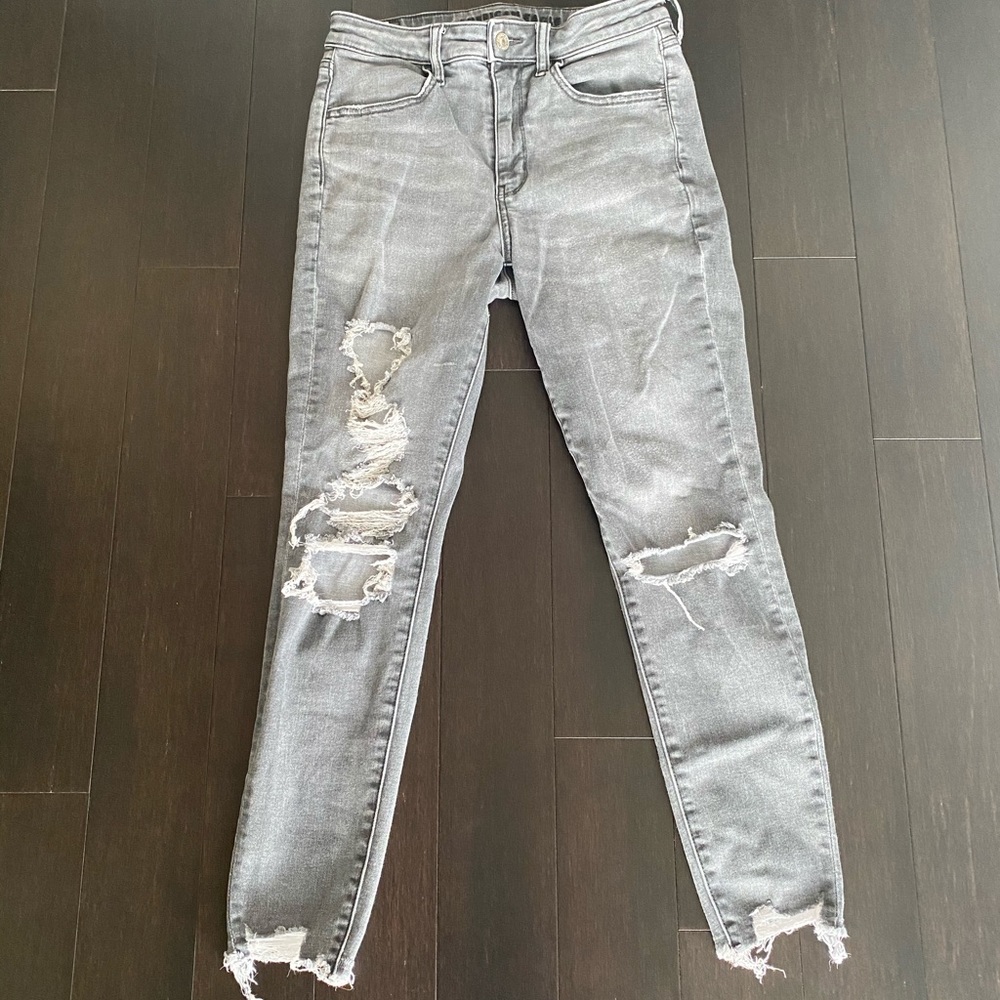 Super Hi-Rose Jegging Distressed